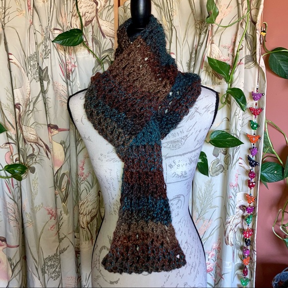 Handmade Infinity Scarf Knit Crochet Multicolor - Picture 4 of 6